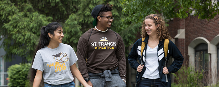 Photo of students walking on campus